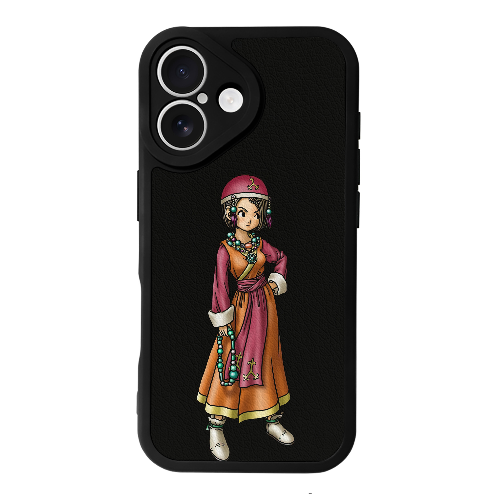 （画像用） ドラゴンクエスト Doragon Kuesuto Dragon Quest 【iPhone 16シリーズ対応】シリコンスマホケース（レザー調） 材質：シリコン